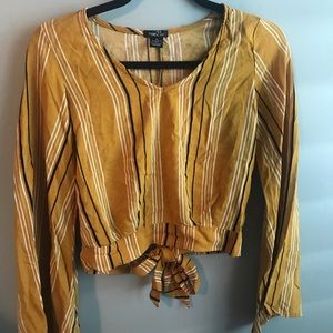 A yellowish orange striped long sleeve from rue 21